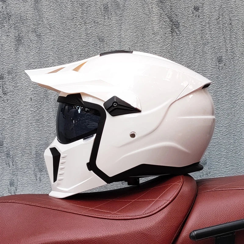   High-Quality Retro Modular Motorcycle Helmet