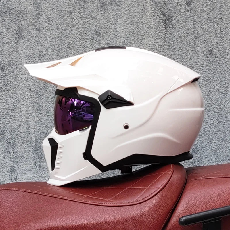   High-Quality Retro Modular Motorcycle Helmet