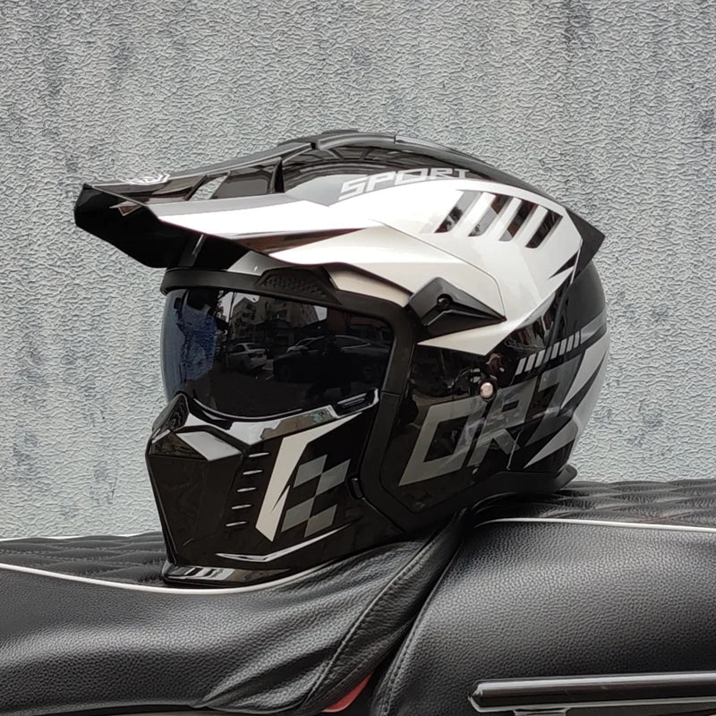   High-Quality Retro Modular Motorcycle Helmet