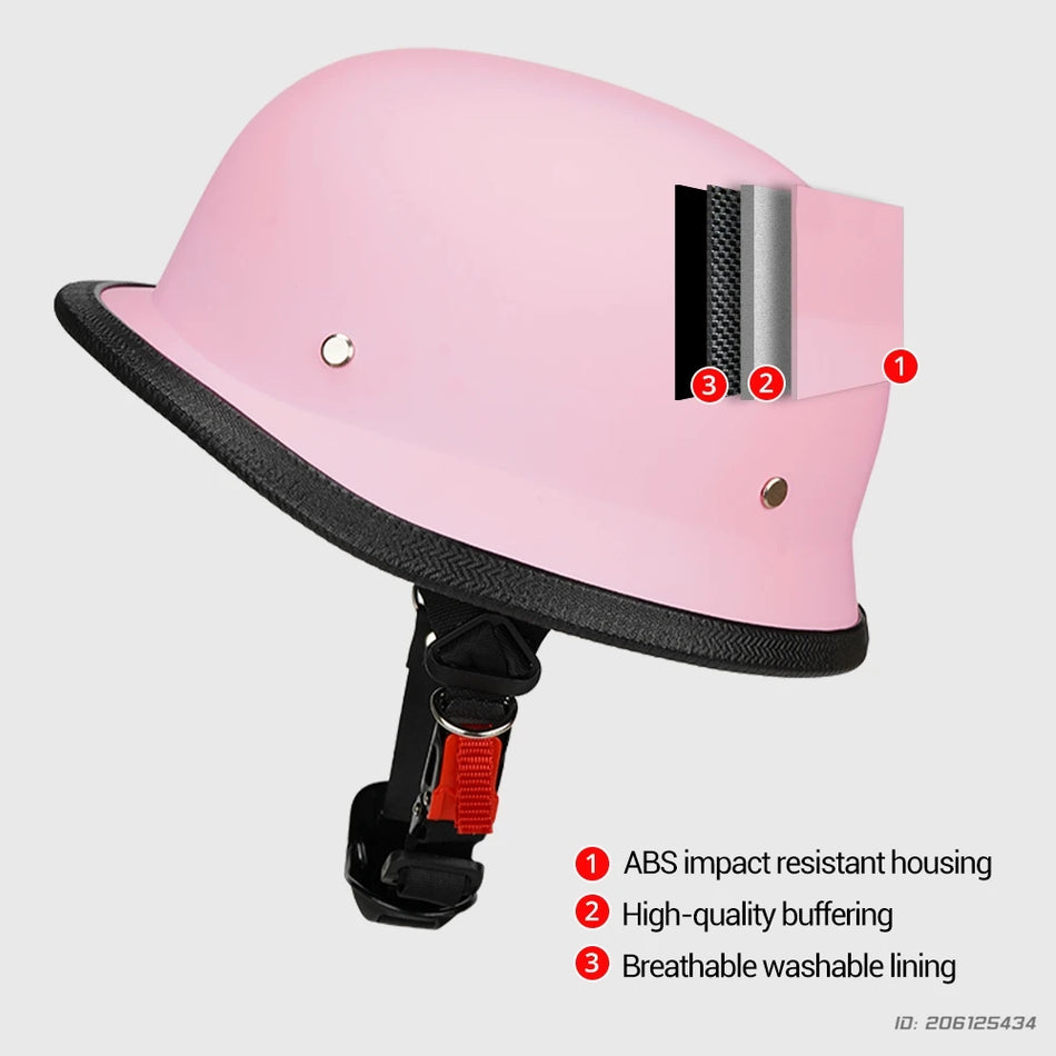   Vintage Open Face Motorcycle Helmet