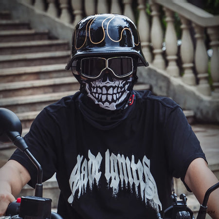   Motorcycle Open Face Helmet - Retro Safety Half Face Helmet