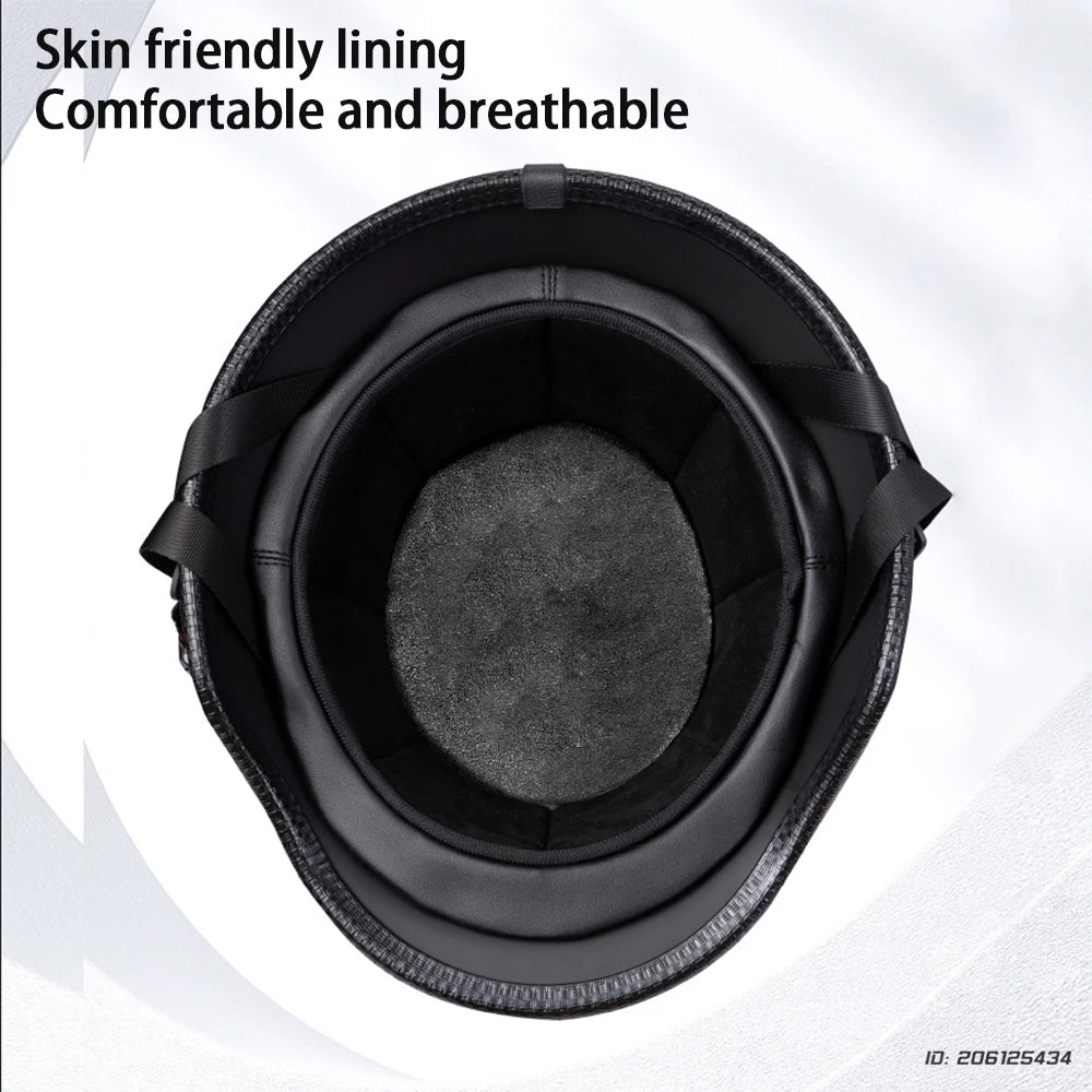   Motorcycle Open Face Helmet - Retro Safety Half Face Helmet