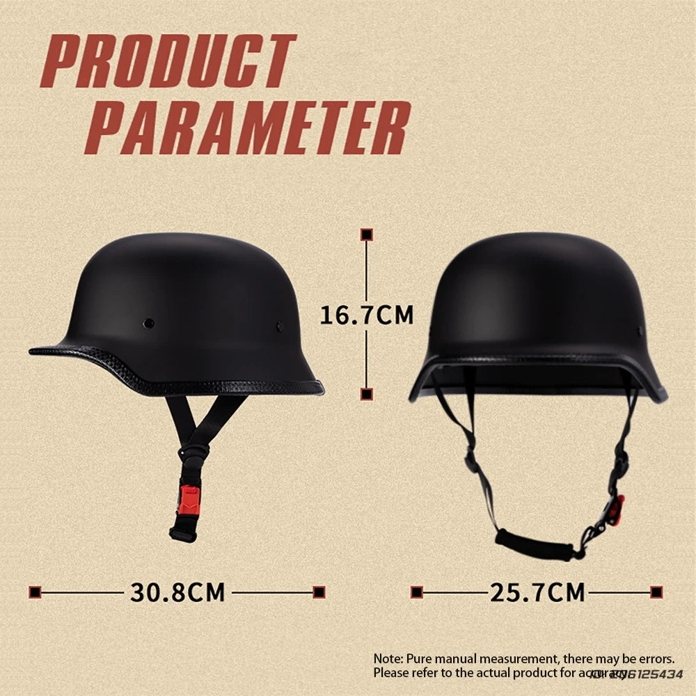   Motorcycle Open Face Helmet - Retro Safety Half Face Helmet