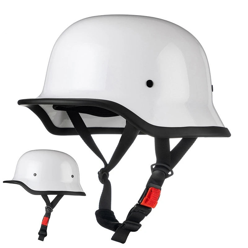   Motorcycle Open Face Helmet - Retro Safety Half Face Helmet