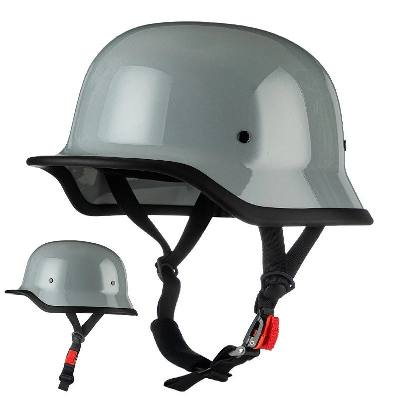   Motorcycle Open Face Helmet - Retro Safety Half Face Helmet