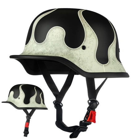   Motorcycle Open Face Helmet - Retro Safety Half Face Helmet