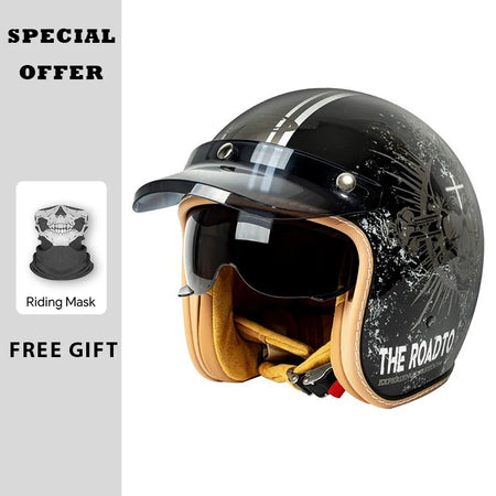  Jet Helmet Men Women Motorcycle Helmet DOT Approved Open Face Helmet