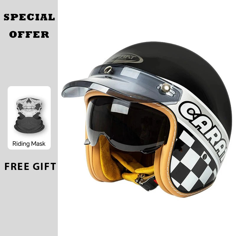   Jet Helmet Men Women Motorcycle Helmet DOT Approved Open Face Helmet