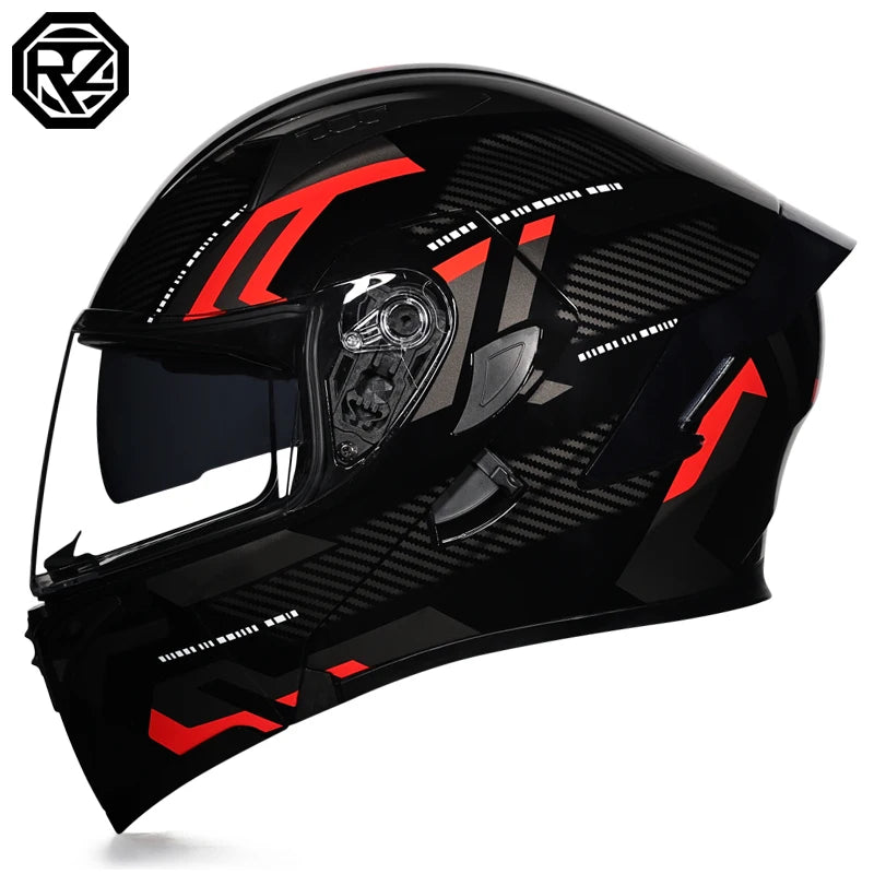   Flip Up Motorcycle Helmet Double Lens Full Face Helmet