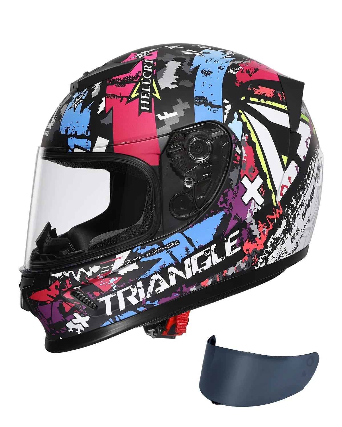   TRIANGLE Motorcycle Helmet Kids - Safety Full Face DOT ECE Approved
