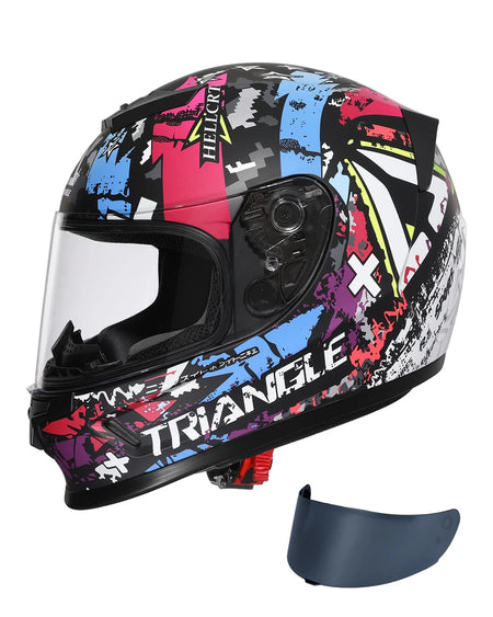   TRIANGLE Motorcycle Helmet Kids - Safety Full Face DOT ECE Approved