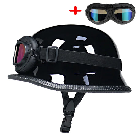   German Style Open Face Retro Motorcycle Helmet