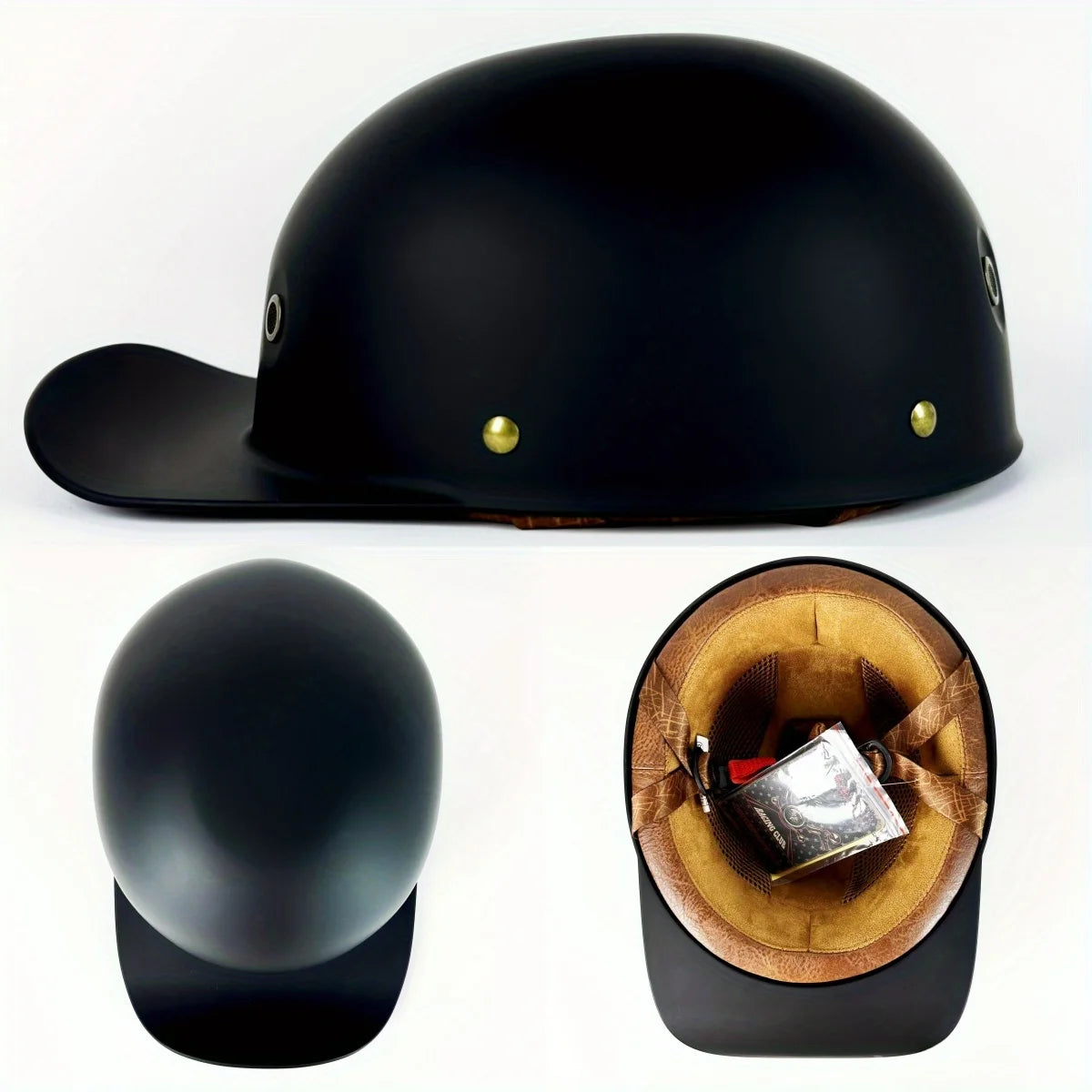   Retro Half Face Motorcycle Helmet for Men