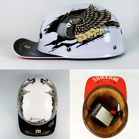   Retro Half Face Motorcycle Helmet for Men