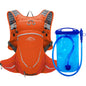 16L Outdoor Sport Cycling Running Mountaineering Hiking Bike Riding Hydration Water Bag Storage Pack UltraLight Bladder Backpack Orange and 1L water