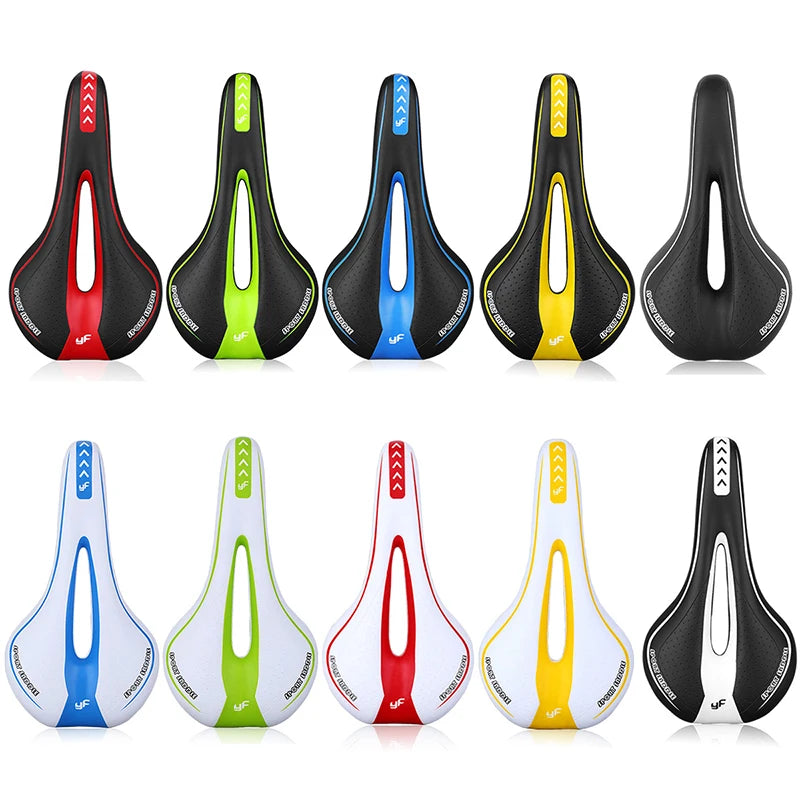 Cycling Seat Saddle Soft Bicycle Pad Saddle Ergonomic Shock MTB Road Bike Silicone Skid-proof Seat Quality Leather Cushion