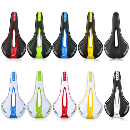 Cycling Seat Saddle Soft Bicycle Pad Saddle Ergonomic Shock MTB Road Bike Silicone Skid-proof Seat Quality Leather Cushion