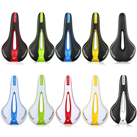 Cycling Seat Saddle Soft Bicycle Pad Saddle Ergonomic Shock MTB Road Bike Silicone Skid-proof Seat Quality Leather Cushion