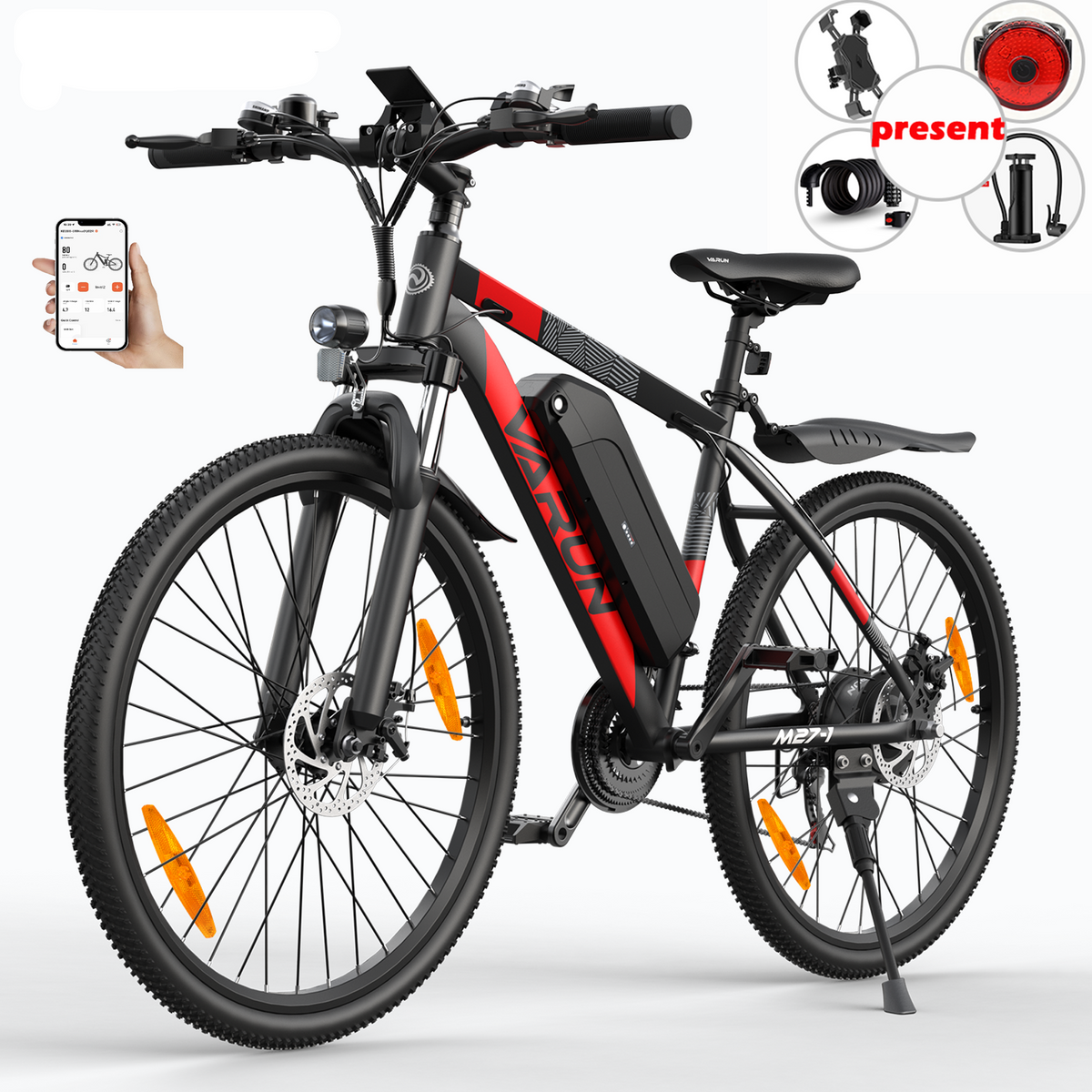   VARUN T26 Electric Bike – 500W Power, 48V Battery, Shimano 21-Speed Mountain E-Bike