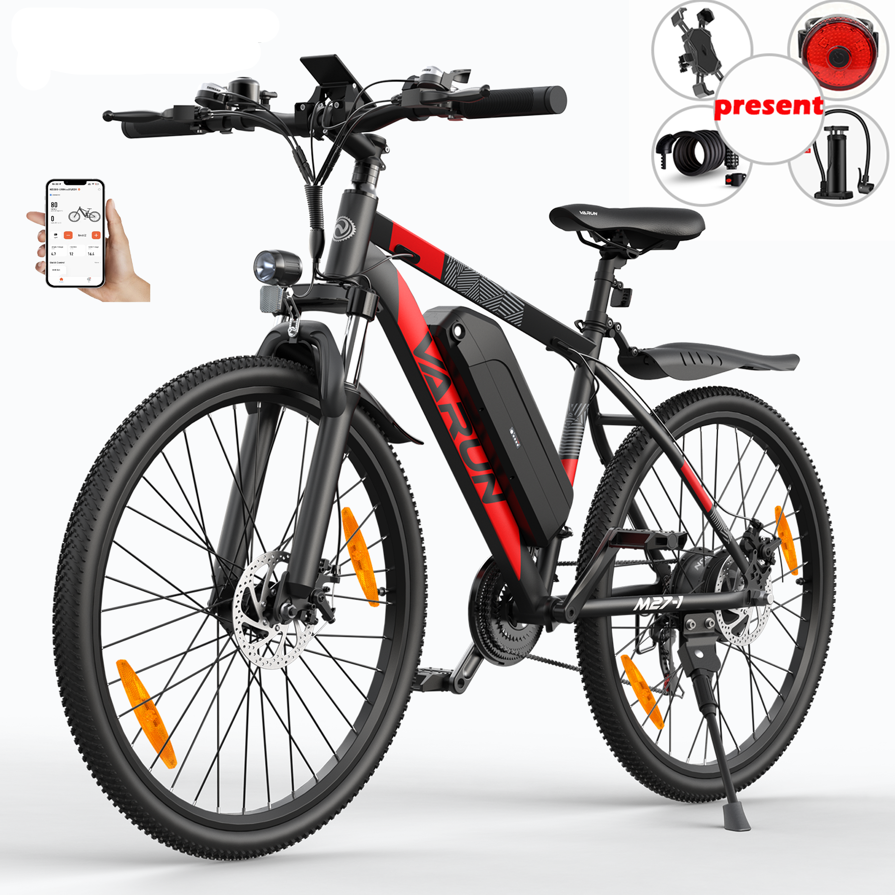   VARUN T26 Electric Bike – 500W Power, 48V Battery, Shimano 21-Speed Mountain E-Bike