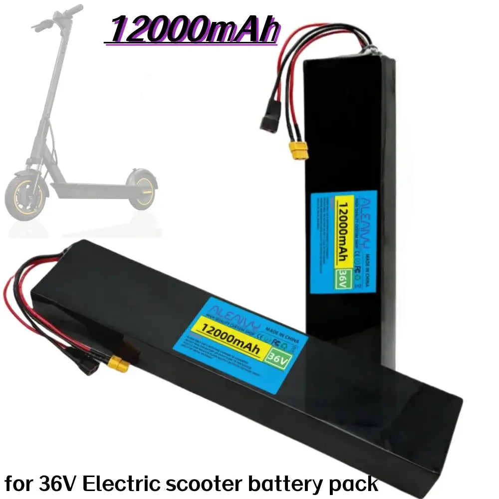 High Capacity 36V 12Ah Lithium Battery - 10S4P Long Range Replacement for 500W 700W Motors