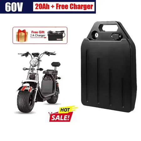 60V 20Ah-40Ah Li-ion Battery Pack for 2000W Harley Citycoco Electric Scooter Includes Free Charger