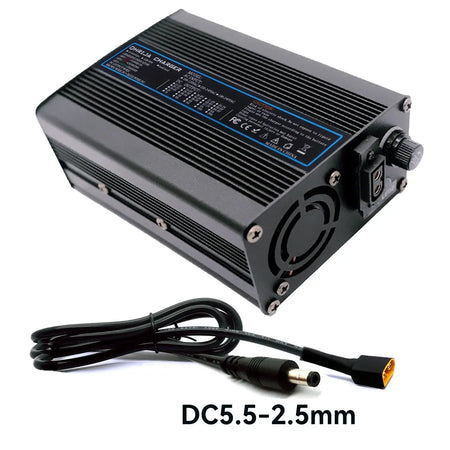 58.8V 8A Quick Lithium Battery Charger for 14S 48V Li-ion Packs Durable Aluminum Shell Customizable Detachable Plug