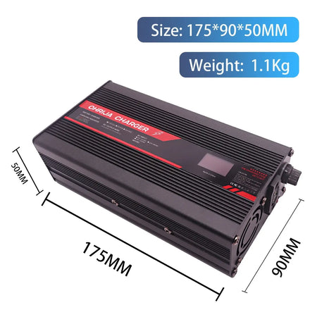 High-Power-500W-Output-4S-LiFePO4-Charger-Black-and-Red-Design