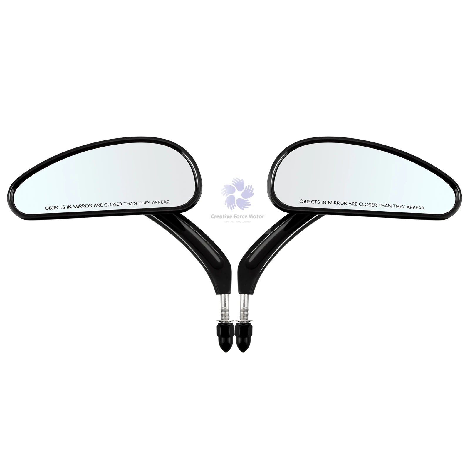 High-gloss aluminum rearview mirrors for Harley Davidson bikes