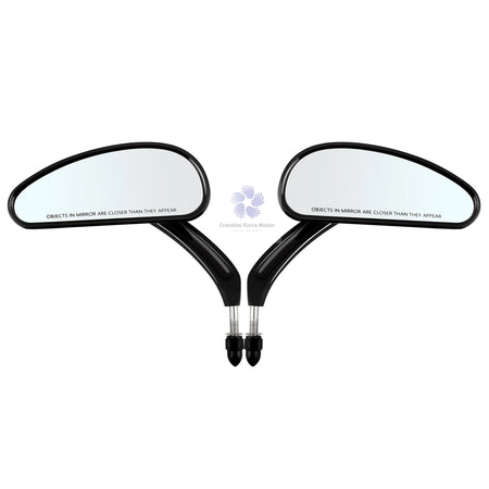 High-gloss aluminum rearview mirrors for Harley Davidson bikes