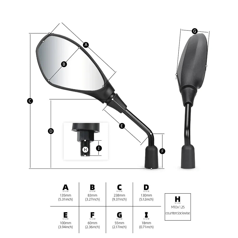 High-quality rearview mirror for BMW R-series and F-series