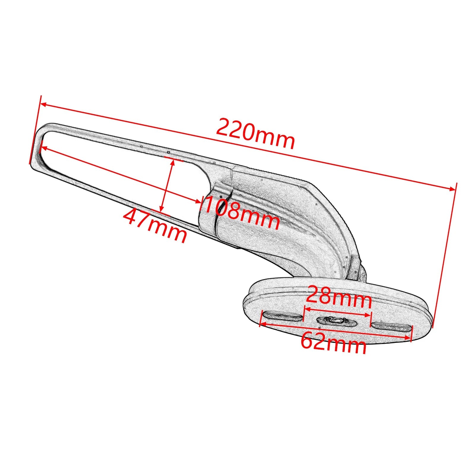 High-quality side mirror for Honda CBR600 R RR