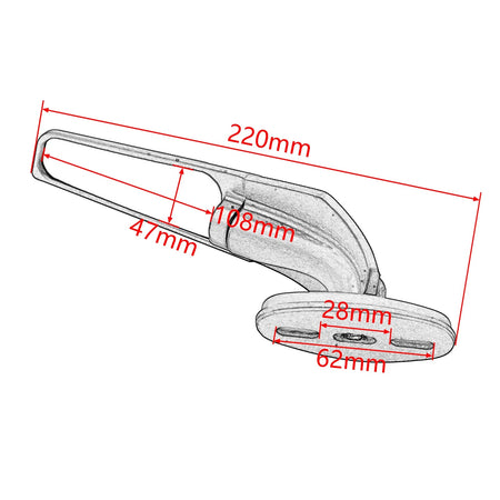 High-quality side mirror for Honda CBR600 R RR
