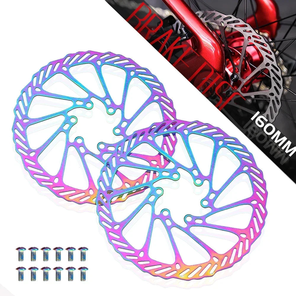 High-quality stainless steel bicycle disc brake rotor showing durable warp-resistant construction.