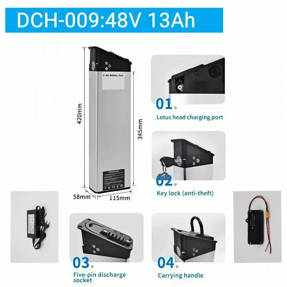 DCH-009 48V 16Ah Replacement Battery for Engwe EP-2 Pro & Engine Pro (DCH-009) – Upgraded MATE X Compatible components