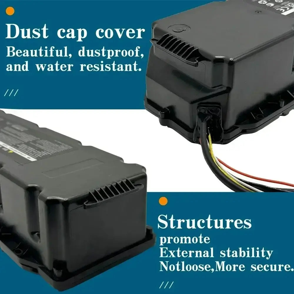 High Capacity 36V 15300mAh 10S6P Li-ion Replacement Battery Pack for Xiaomi Ninebot G30 MAX Electric Scooter with dust cap.