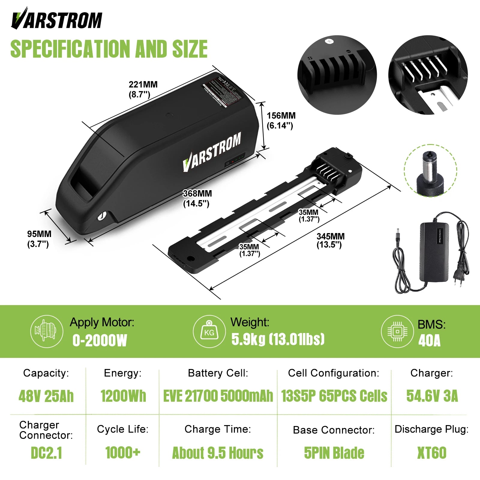 48V 25AH 40A BMS