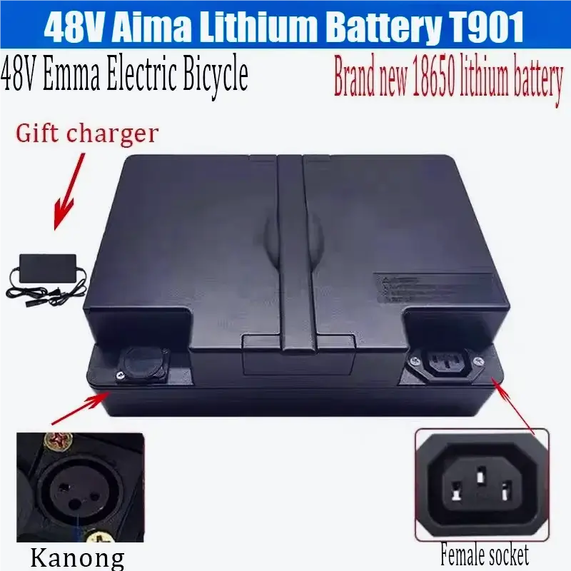 48V Lithium-ion Battery (17.5Ah/21Ah/30Ah) for Aima T901 & Electric Scooters image showing battery design and features