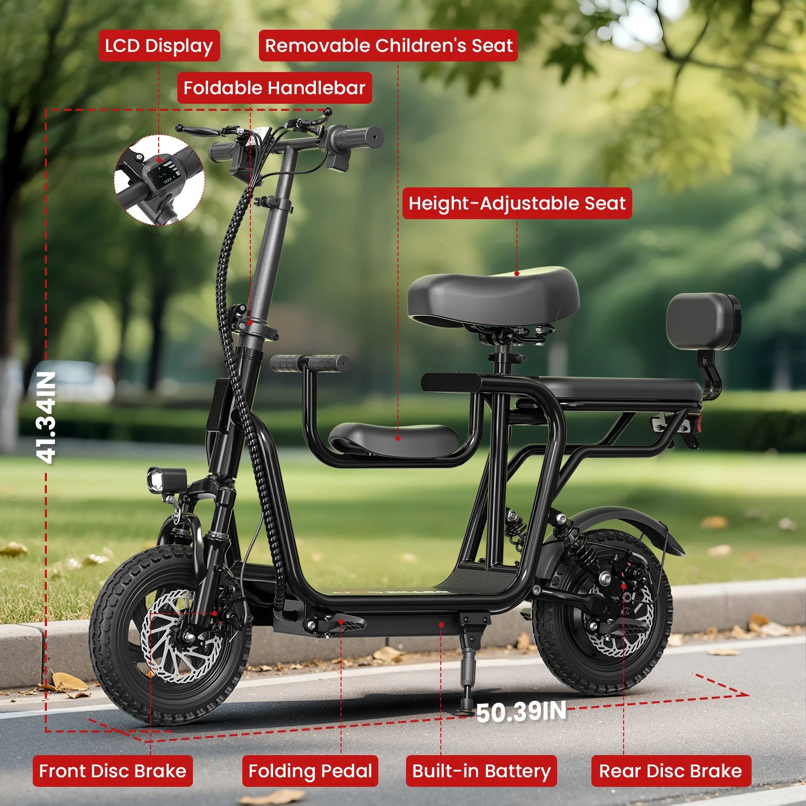 High Performance 750W Electric Scooter with Stable Riding Experience