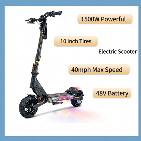 High Performance Electric Scooter 45 Mile Range
