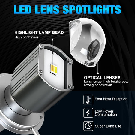 High brightness H6 BA20D LED H4 bike headlight bulb 12V