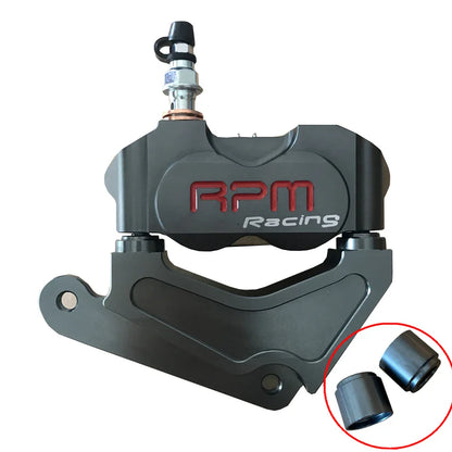 RPM Racing 82mm Radial 4-Piston Front Brake Caliper – For Honda Dio AF18/27/28/34/35 (Fits 200mm–220mm Disc) Grey 220mm