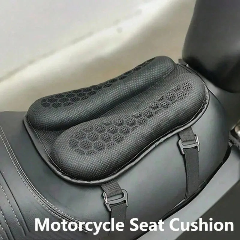 Honeycomb gel cushion for long-distance motorcycle riding