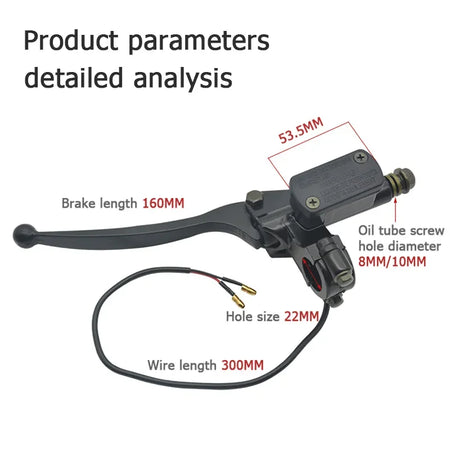 Hydraulic front brake lever for scooter dirt bike ATV