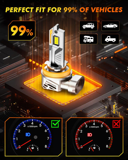 IP68 waterproof D1S HID headlight for all weather