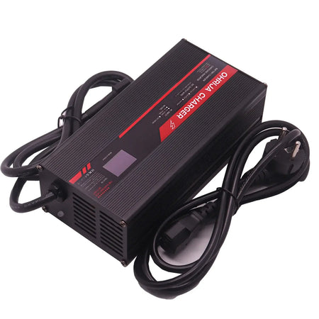 OHRIJA 54.6V 15A Ultra-Fast Smart Charger For 48V 13S Lithium Battery Intelligent Display & Aluminum Shell