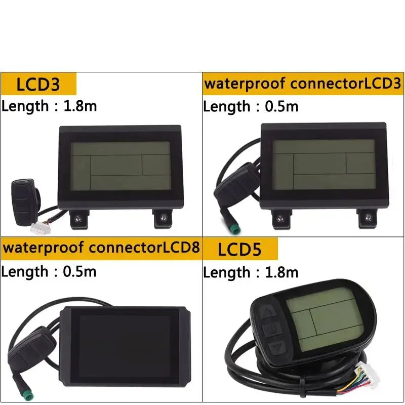 Intelligent waterproof LCD panel for 24V 36V 48V e-bikes