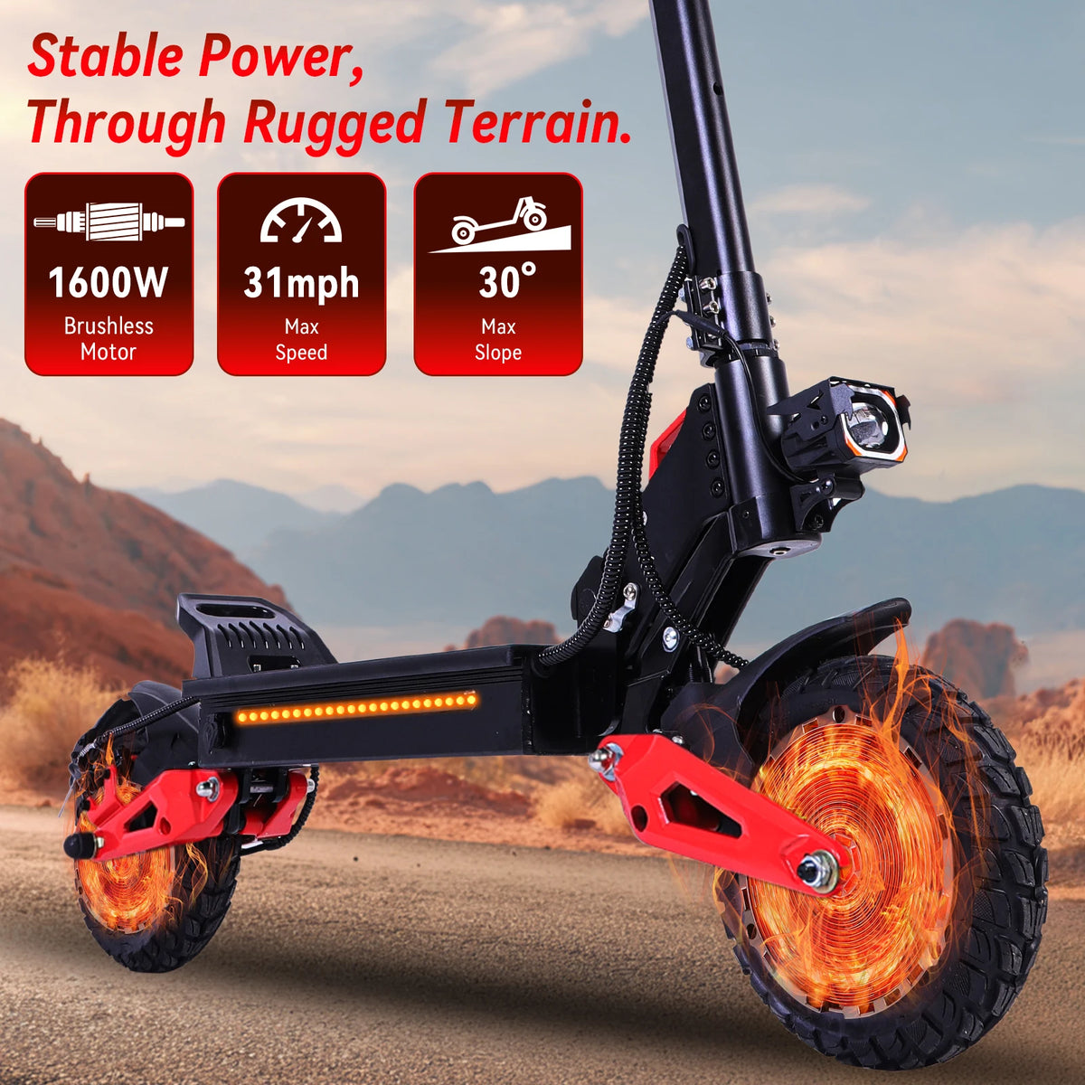 J15 11-Inch Off-Road Tire Electric Scooter for All-Terrain Riding