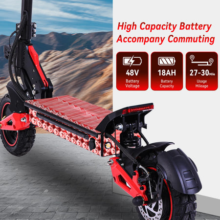 J15 Electric Scooter with 48V 18Ah Battery and Long Range Performance