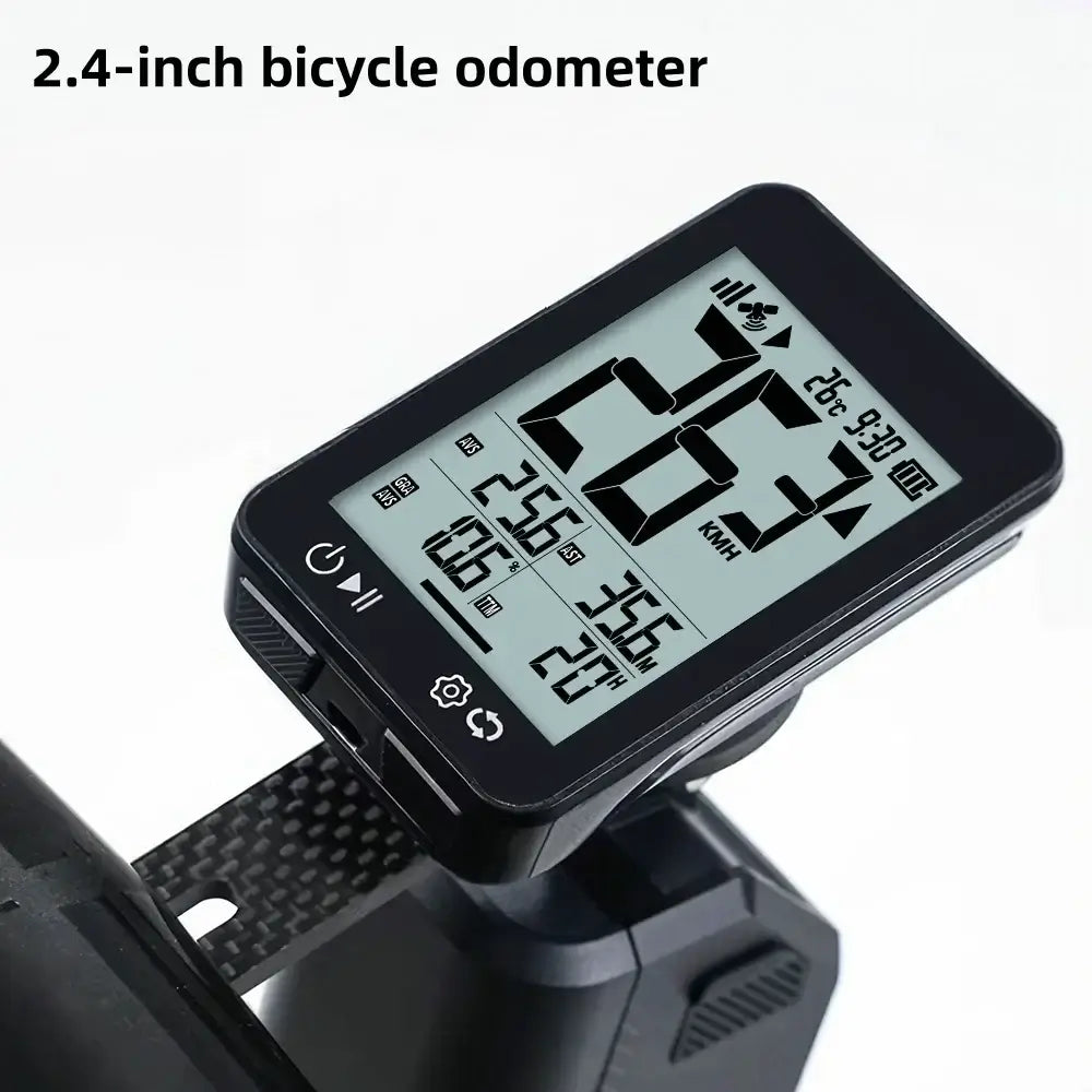 JOYCUNE 2.4 inch wireless GPS bike computer with large LCD screen